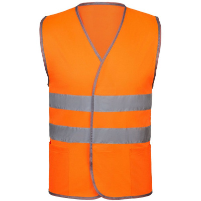 Сигнальный жилет СО-1 ТР, оранжевый флуоресцентный (170;176)-(88;92)