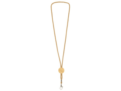 Ланъярд из бумаги с бамбуковой плашкой Franklinia, натуральный