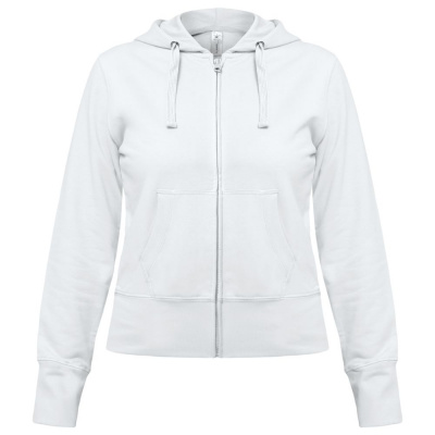 Толстовка женская Hooded Full Zip белая, размер XS