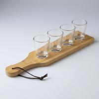 Набор стопок на бамбуковой подставке Shots