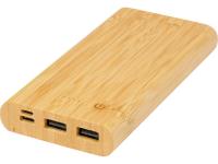 Портативное зарядное устройство Tulda из бамбука, 10000 mAh