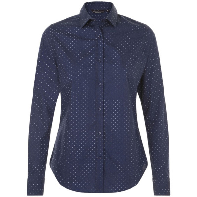 Рубашка женская Becker Women, темно-синяя с белым, размер XS