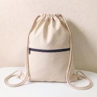 Рюкзак-мешок Lark из хлопка 180 г/м2 с цветной молнией
