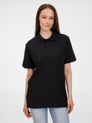 Рубашка поло унисекс Tervise, черная, размер S