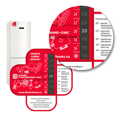 Комнатный термометр на холодильник