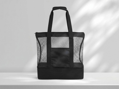 Сумка для шопинга и пляжа Coolmesh с изотермическим отделением внизу, черный