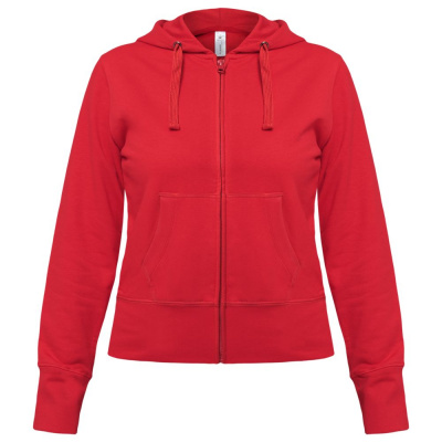 Толстовка женская Hooded Full Zip красная, размер XS