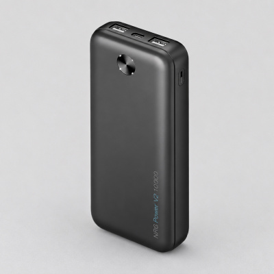 Внешний АКБ NRG Power V2 10000 мА-ч, 2A, 2xUSB, черный, Deppa