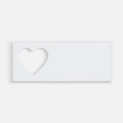 Лейбл из ПВХ с вырубкой «Сердце»