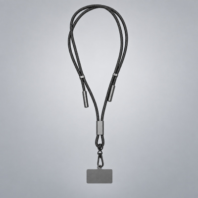 Шнурок-держатель для телефона с зарядным кабелем USB-C на USB-C/Lightning Lany Eco Charge, серый