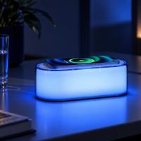 Ночник с беспроводной зарядкой и RGB подсветкой Miracle, 15 Вт