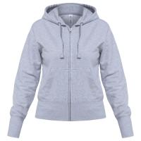 Толстовка женская Hooded Full Zip серый меланж