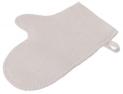 Рукавица для бани и сауны Healing, белый