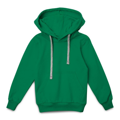 Толстовка с капюшоном детская Kirenga Kids, зеленая, 10 лет