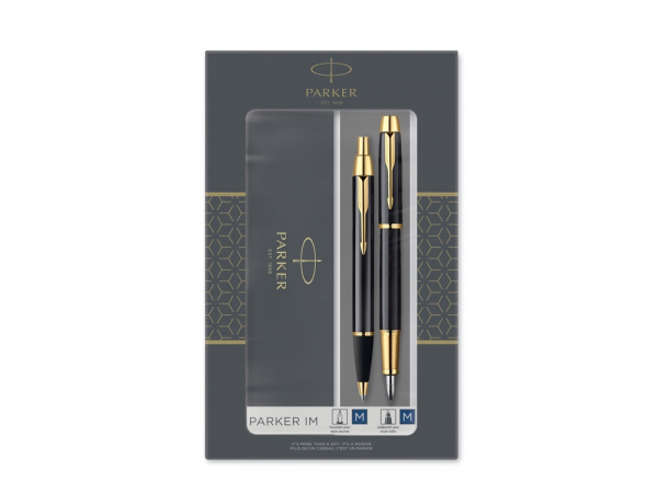 Набор Parker IM Core Black GT: ручка шариковая, ручка перьевая