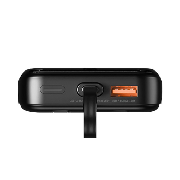 Внешний АКБ NRG Turbo V4c 10000 мА-ч, дисплей, черный, Deppa