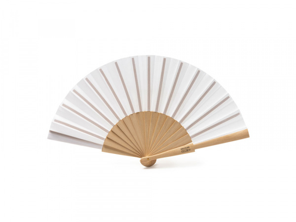 Деревянный веер MILOS, натуральный/белый
