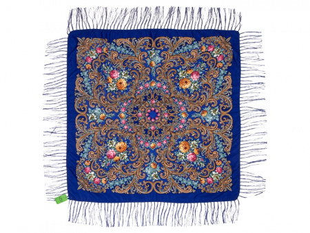 Набор: кукла-снегурочка, платок Новогоднее настроение, белый/синий