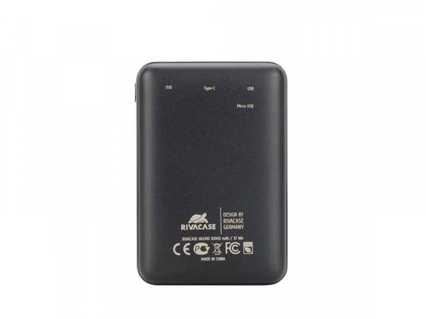 Внешний аккумулятор VA2410, 10000 mAh, черный