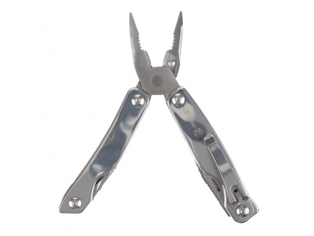 Мультитул Stinger, 100x45 мм, 11 функций, сталь, серебристый, в комплекте нейлоновый чехол