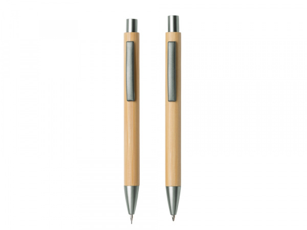 Набор ручка и механический карандаш Tender bamboo, натуральный