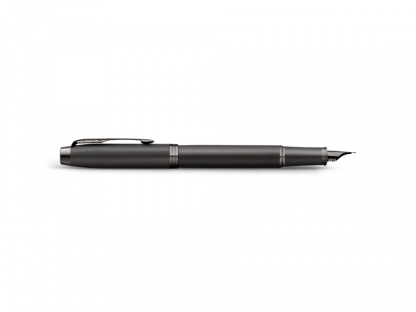 Перьевая ручка Parker IM Monochrome Black, перо:F, цвет чернил: blue, в подарочной упаковке.