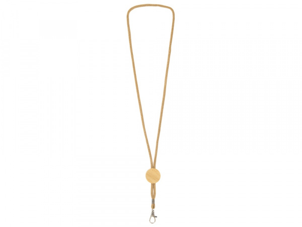 Ланъярд из бумаги с бамбуковой плашкой Franklinia, натуральный