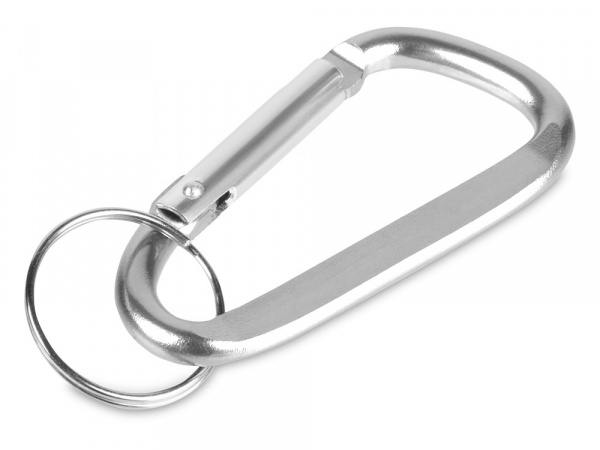 Брелок-карабин из переработанного алюминия Alumina, серебристый