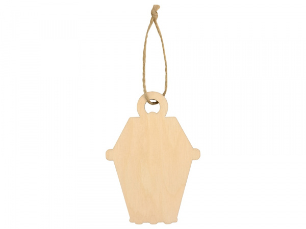 Подвеска деревянная Новогодний фонарик