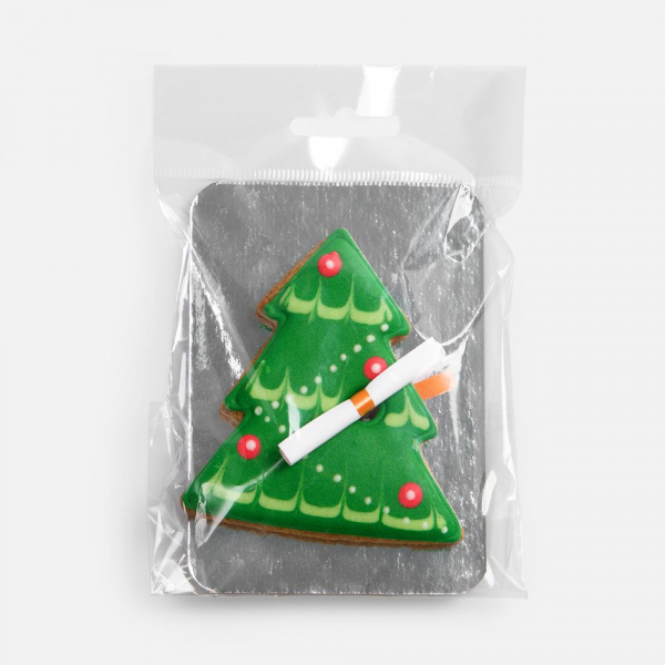 Новогоднее печенье с предсказанием «Елка»