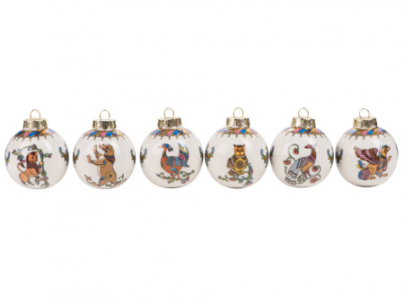 Набор новогодних шаров, 6 шт.