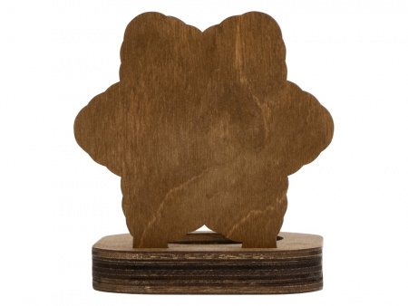 Подсвечник деревянный Снежинка