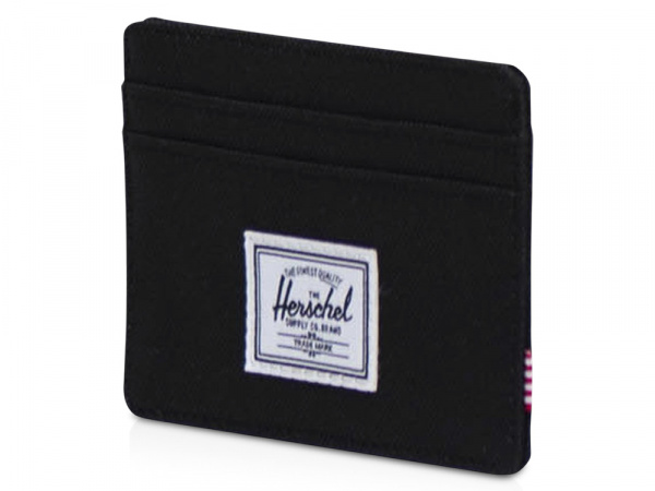 Herschel Charlie держатель для карт с RFID-защитой из переработанного материала - сплошной черный