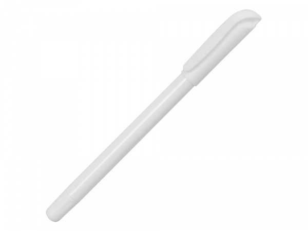 Ручка шариковая пластиковая Delta из переработанных контейнеров, белая