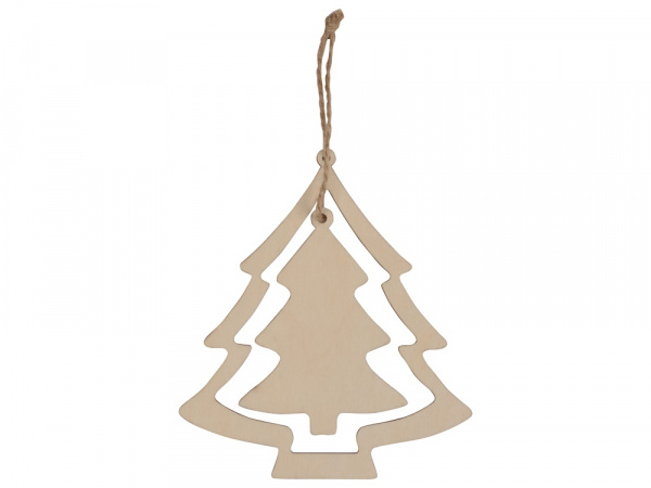 Подвеска деревянная Две ёлочки