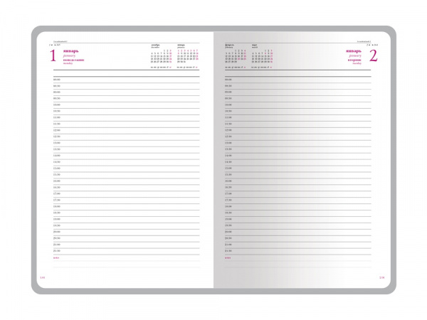 Ежедневник А5 датированный Sidney Nebraska 2026, синий (золотой обрез, золотые уголки)