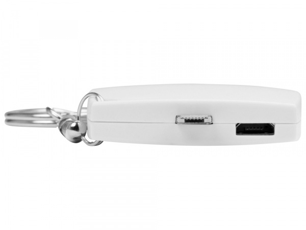 Портативное зарядное устройство-брелок Saver, 600 mAh, белый