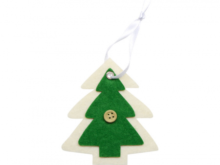 Подвеска из фетра Елка с липучкой