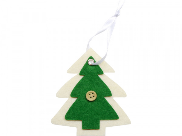 Подвеска из фетра Елка с липучкой