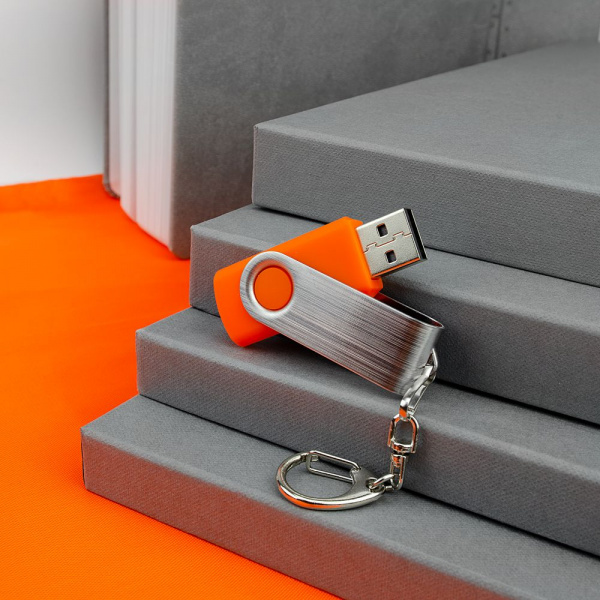 Флешка Twist, оранжевая