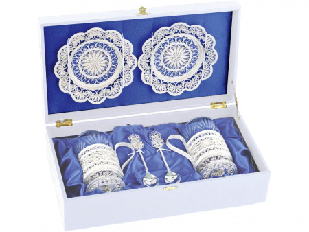 Набор Роса, серебристый/прозрачный