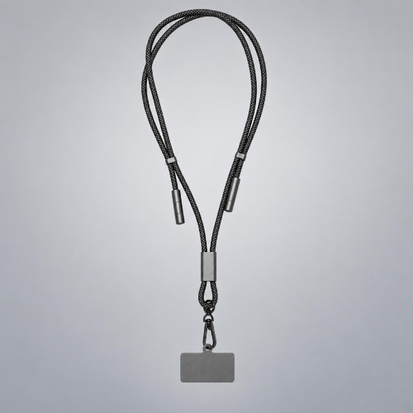 Шнурок-держатель для телефона с зарядным кабелем USB-C на USB-C/Lightning Lany Eco Charge, серый