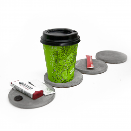 Костер/Подставка под горячее (бетон) комплект из 4х штук (продаётся от 5 комплектов)