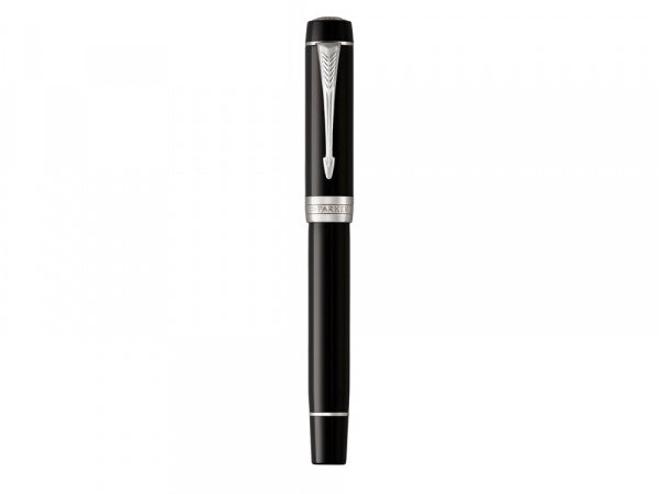 Перьевая ручка Parker Duofold Classic Black CT Centennial Fountain Pen, перо: F, цвет чернил: black, в подарочной упаковке.