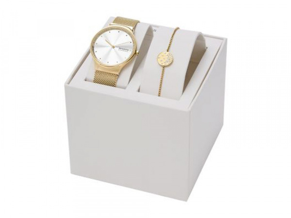 Подарочный набор: часы наручные женские, браслет. Skagen