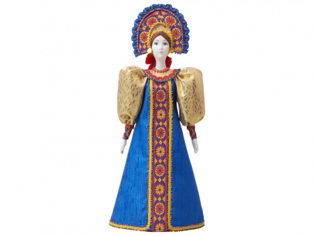 Подарочный набор: кукла фарфоровая, крем-мед, красный