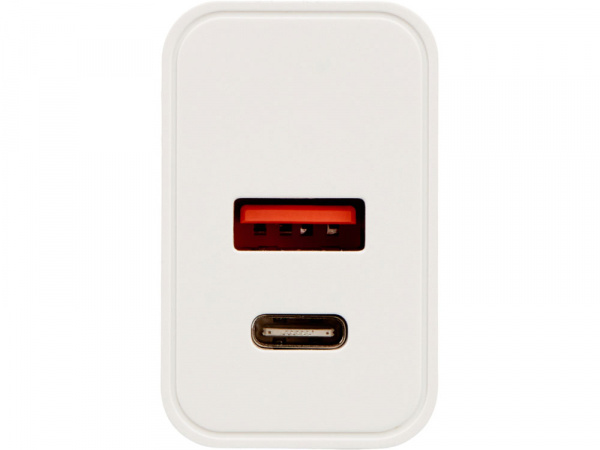 Сетевое зарядное устройство c выходами USB-A и USB-C Recharger Pro, быстрая зарядка QC/PD, 30 Вт, белый