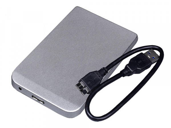 Внешний жесткий диск Saturn 500 Гб, серебристый