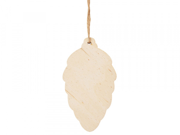 Подвеска шишка с цветной подложкой, коричневая подложка