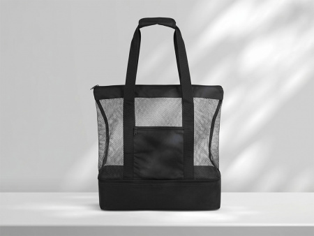 Сумка для шопинга и пляжа Coolmesh с изотермическим отделением внизу, черный